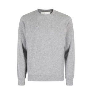 Filippo De Laurentis Classic Grey Crew Neck Cashmere Sweater - NWT